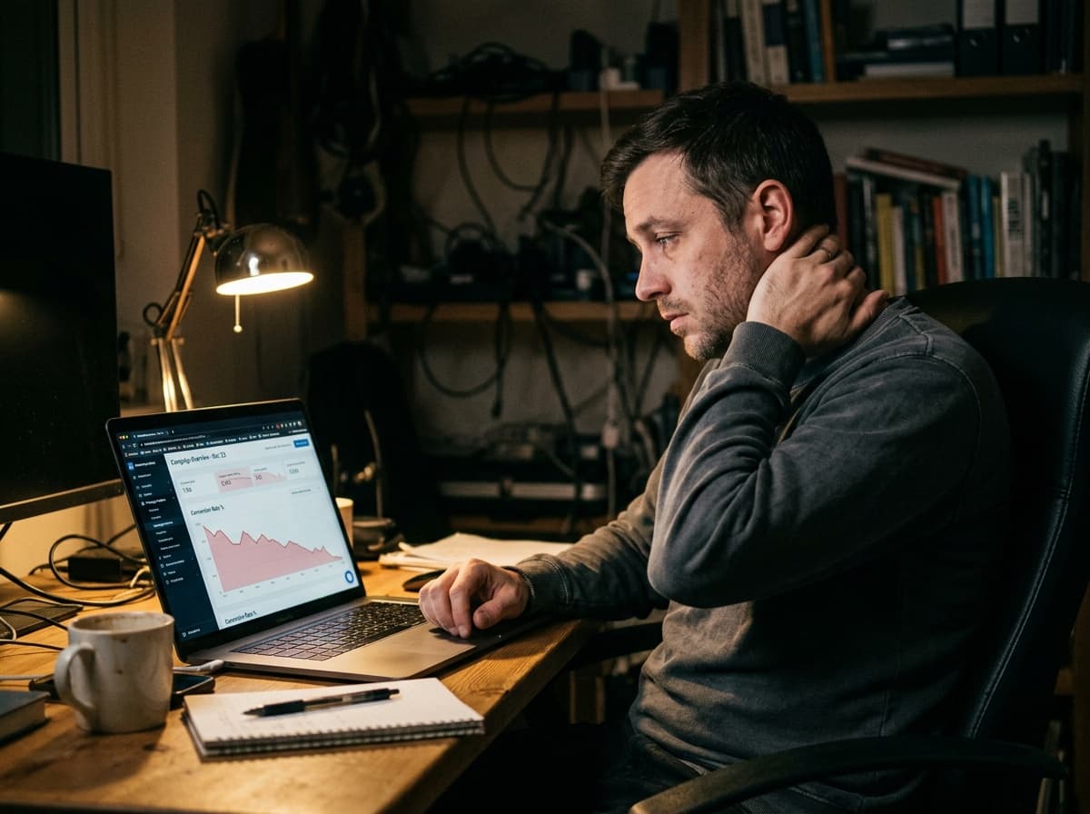 Business owner frustrated with underperforming ads