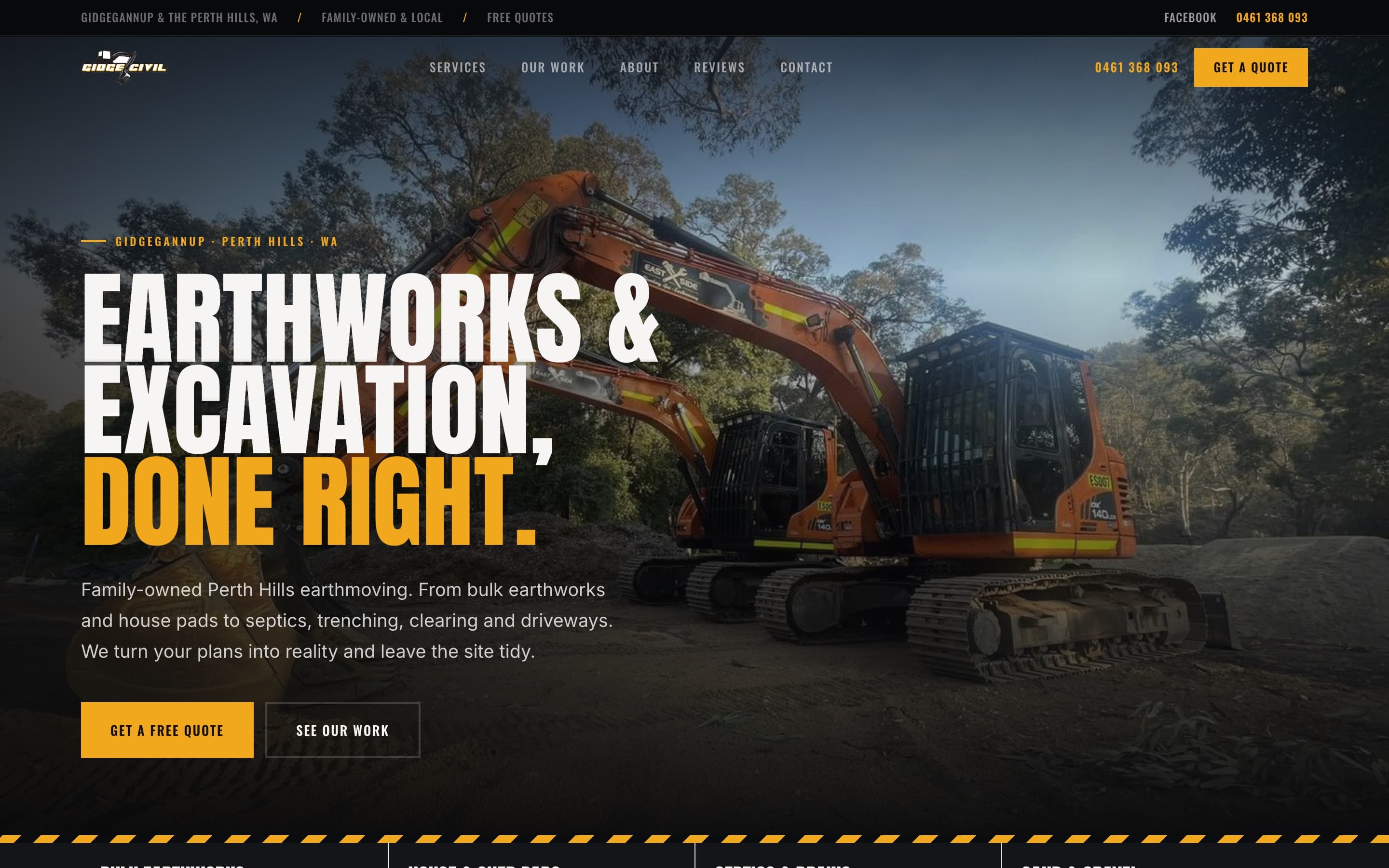 The Gidge Civil website Intrlude built